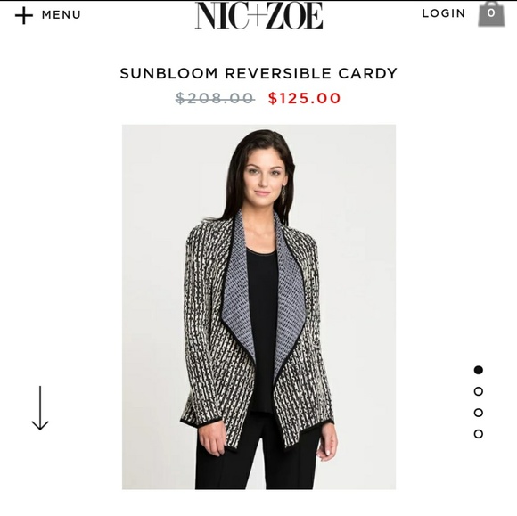 NIC+ZOE Sweaters - Nic and zoe reversable cardigan